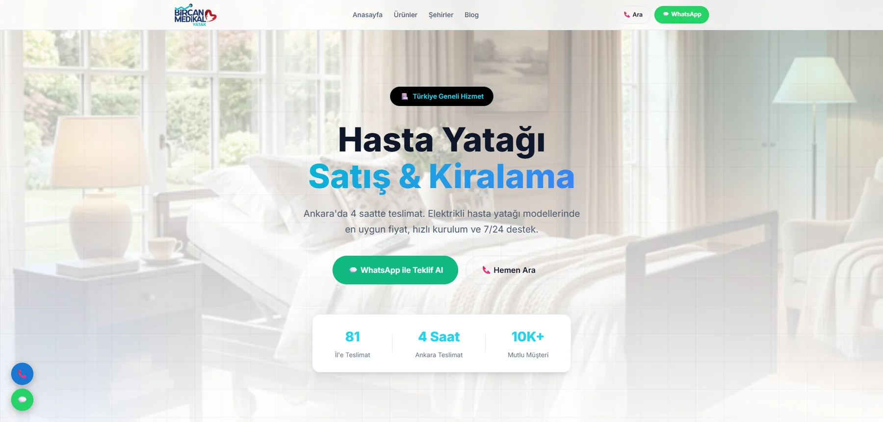 Bircan Medikal Hasta Yatağı Platformu ekran görüntüsü 1