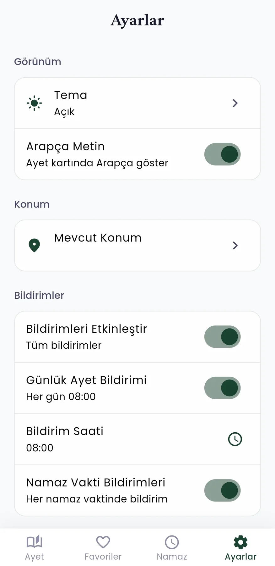 Her Gün Bir Ayet Mobil Uygulaması ekran görüntüsü 2